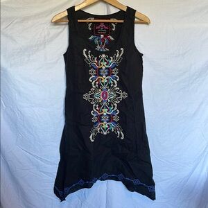 JW Los Angeles (Johnny Was) embroidered linen dress